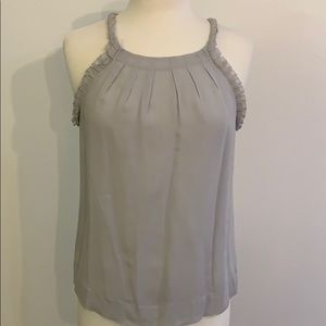 Banana Republic pretty gray silk sleeveless blouse